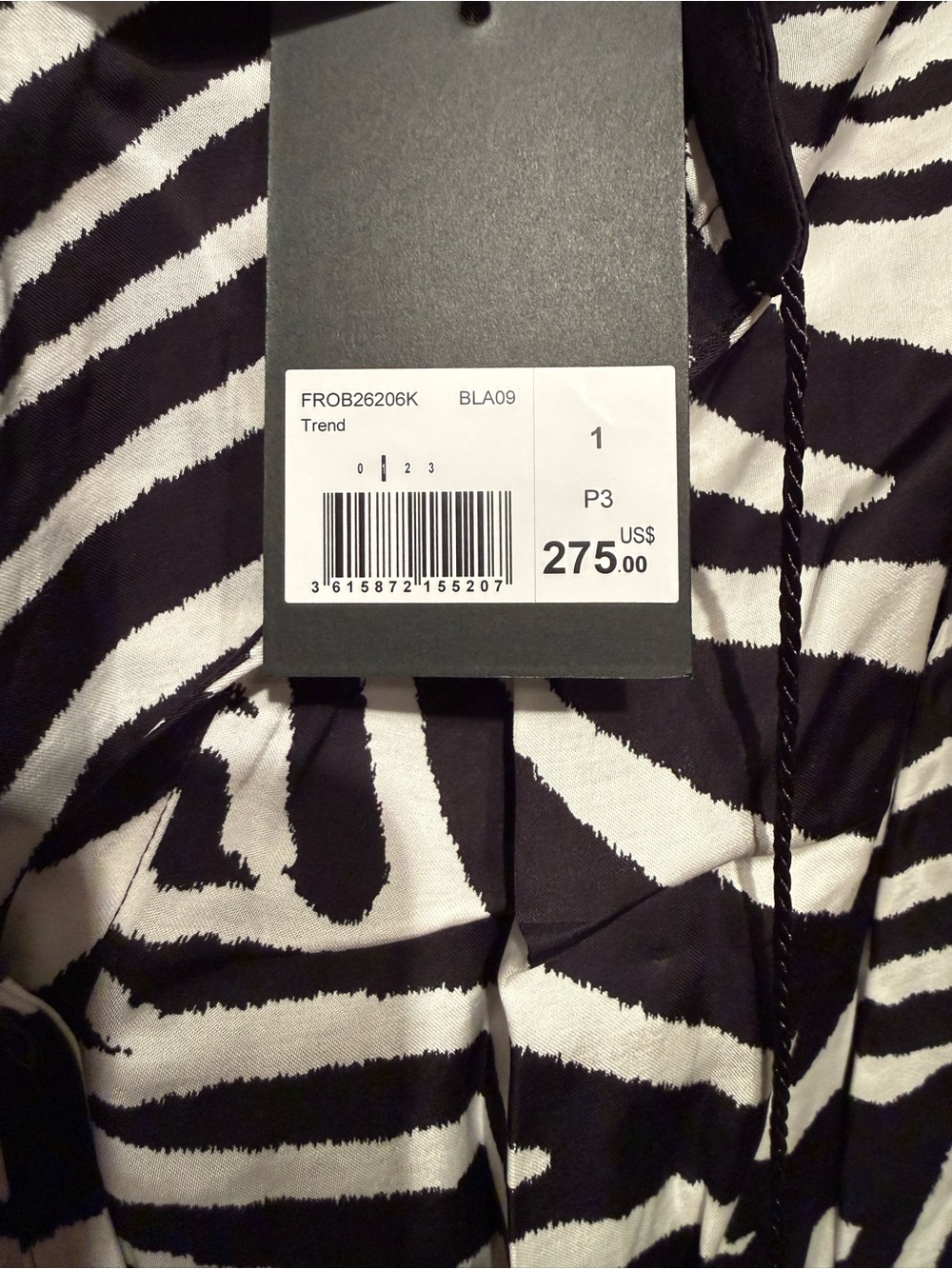 Kooples Paris zebra mini dress nwt $275 women’s size 4 - Picture 9 of 9